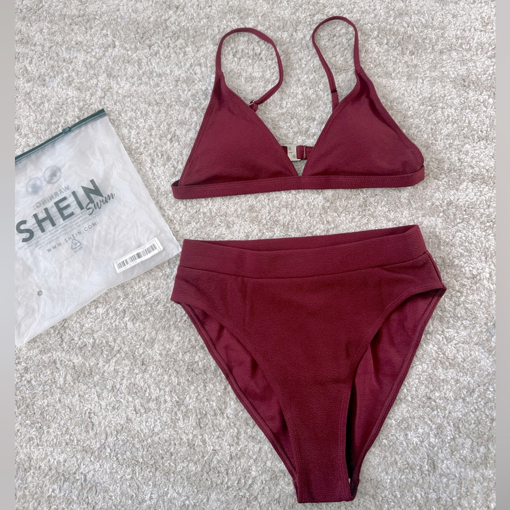 NWOT - SHEIN Deep Red Bikini Set size Medium